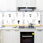 waterproof self-adhesive kitchen oil-proof wallpapers