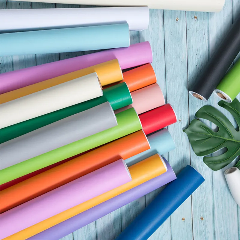 film pvc roll​ Solid color wallpaper