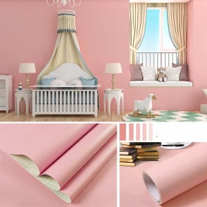 self-adhesive pink wallpaper