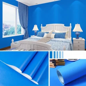 self adhesive blue wallpaper