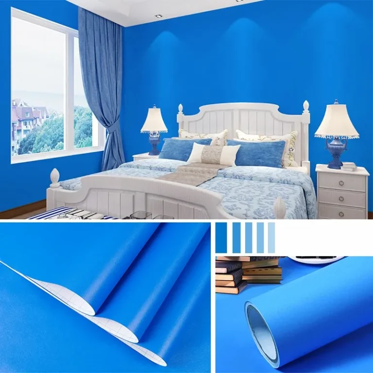 self adhesive blue wallpaper